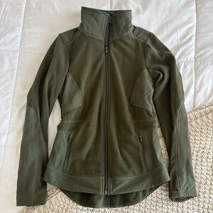 Athleta Olive Green Full-Zip Utility Jacket